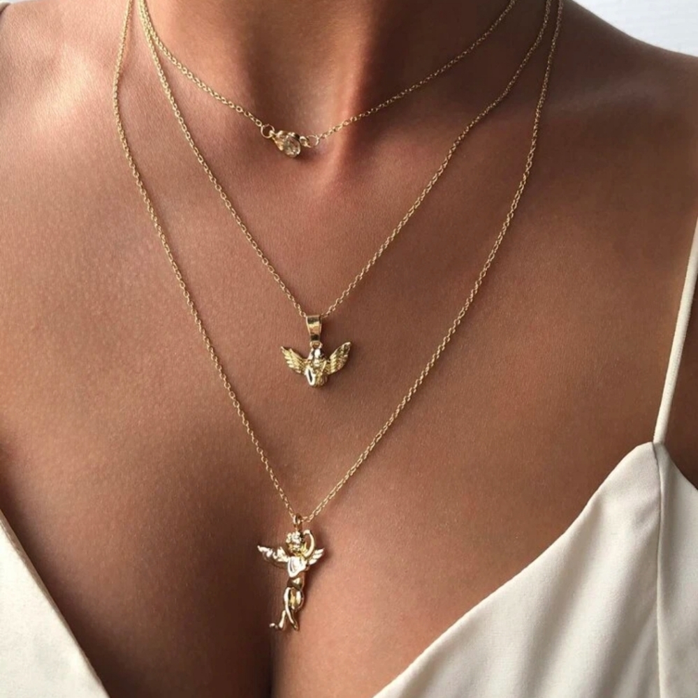 LAYERED ANGEL NECKLACE